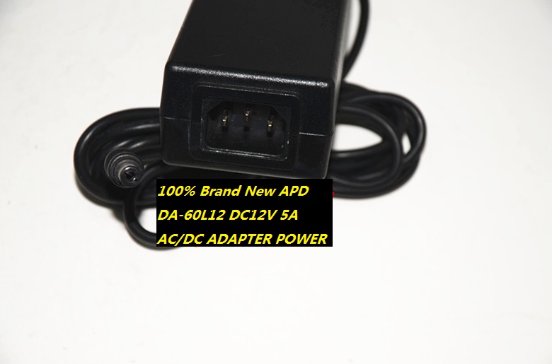 100% Brand New APD DA-60L12 DC12V 5A AC/DC ADAPTER 6.0*3.0 POWER SUPPLY - Click Image to Close